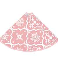 Luxus-Weihnachtsbaumdecke mit Socke Rosa 122 cm Stoff
