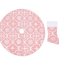 Luxus-Weihnachtsbaumdecke mit Socke Rosa 150 cm Stoff