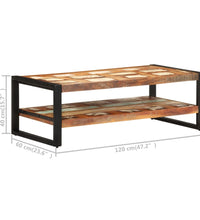 Couchtisch 120x60x40 cm Altholz Massiv