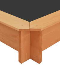 Sandkasten mit Verstellbarem Dach Tannenholz 115x115x115 cm