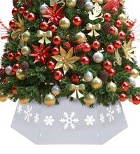 Weihnachtsbaumrock Silbern und Weiß Ø68x25 cm