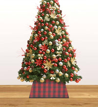 Weihnachtsbaumrock Rot und Schwarz 48x48x25 cm