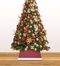 Weihnachtsbaumrock Rot und Weiß 48x48x25 cm