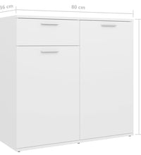 Sideboard Weiß 160x36x75 cm Holzwerkstoff