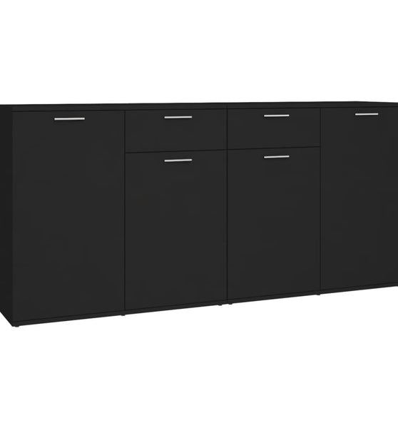 Sideboard Schwarz 160x36x75 cm Holzwerkstoff