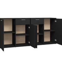 Sideboard Schwarz 160x36x75 cm Holzwerkstoff