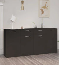 Sideboard Schwarz 160x36x75 cm Holzwerkstoff