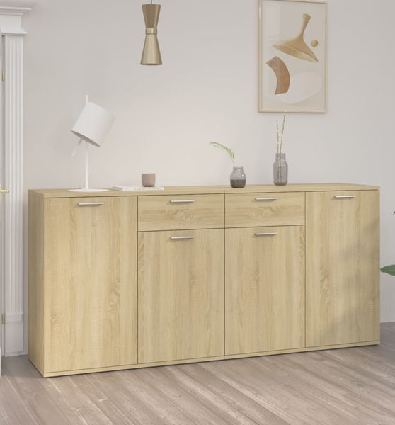 Sideboard Sonoma-Eiche 160x36x75 cm Holzwerkstoff