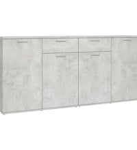 Sideboard Betongrau 160x36x75 cm Holzwerkstoff