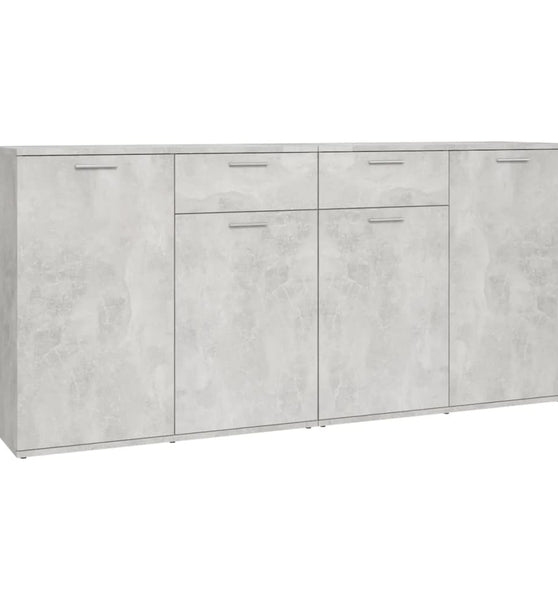 Sideboard Betongrau 160x36x75 cm Holzwerkstoff