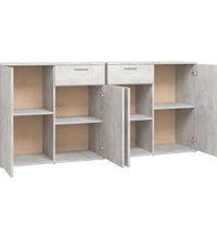 Sideboard Betongrau 160x36x75 cm Holzwerkstoff