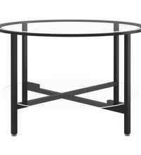 Beistelltisch Schwarz und Transparent 70 cm Hartglas