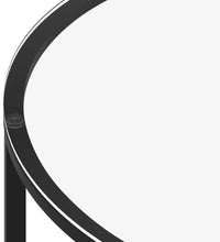 Beistelltisch Schwarz und Transparent 70 cm Hartglas