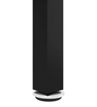 Beistelltisch Schwarz und Transparent 70 cm Hartglas