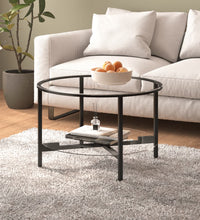 Beistelltisch Schwarz und Transparent 70 cm Hartglas
