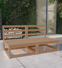 Gartensofa 2-Sitzer Honigbraun Massivholz Kiefer