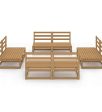 8-tlg. Garten-Lounge-Set Honigbraun Massivholz Kiefer