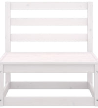 7-tlg. Garten-Lounge-Set Weiß Massivholz Kiefer