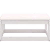 7-tlg. Garten-Lounge-Set Weiß Massivholz Kiefer