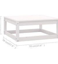 7-tlg. Garten-Lounge-Set Weiß Massivholz Kiefer