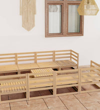 9-tlg. Garten-Lounge-Set Massivholz Kiefer