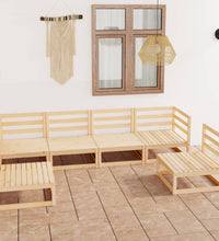 6-tlg. Garten-Lounge-Set Massivholz Kiefer