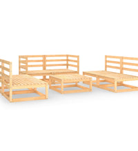 7-tlg. Garten-Lounge-Set Massivholz Kiefer