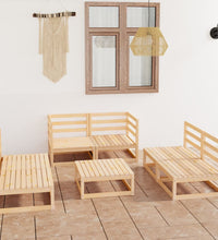 7-tlg. Garten-Lounge-Set Massivholz Kiefer