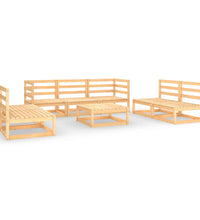 8-tlg. Garten-Lounge-Set Massivholz Kiefer