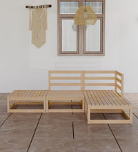 4-tlg. Garten-Lounge-Set Massivholz Kiefer