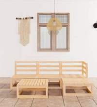 5-tlg. Garten-Lounge-Set Massivholz Kiefer