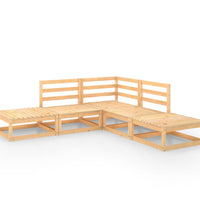 5-tlg. Garten-Lounge-Set Massivholz Kiefer