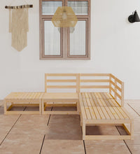 5-tlg. Garten-Lounge-Set Massivholz Kiefer