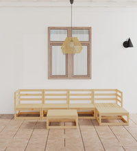 6-tlg. Garten-Lounge-Set Massivholz Kiefer