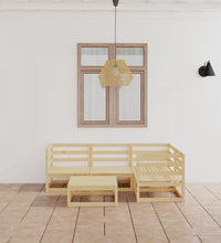 5-tlg. Garten-Lounge-Set Massivholz Kiefer