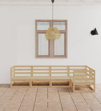 5-tlg. Garten-Lounge-Set Massivholz Kiefer