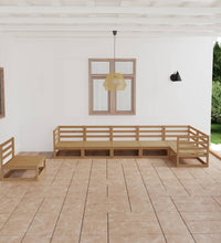 7-tlg. Garten-Lounge-Set Honigbraun Massivholz Kiefer