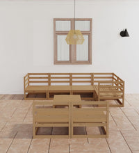 8-tlg. Garten-Lounge-Set Honigbraun Massivholz Kiefer