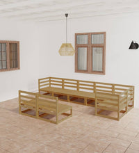 8-tlg. Garten-Lounge-Set Honigbraun Massivholz Kiefer