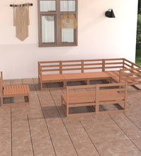 8-tlg. Garten-Lounge-Set Honigbraun Massivholz Kiefer