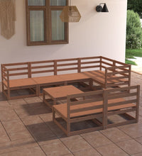 8-tlg. Garten-Lounge-Set Honigbraun Massivholz Kiefer