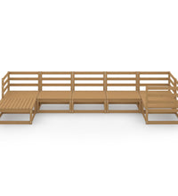 7-tlg. Garten-Lounge-Set Honigbraun Massivholz Kiefer