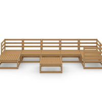 8-tlg. Garten-Lounge-Set Honigbraun Massivholz Kiefer