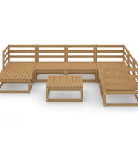 8-tlg. Garten-Lounge-Set Honigbraun Massivholz Kiefer