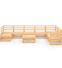 9-tlg. Garten-Lounge-Set Massivholz Kiefer