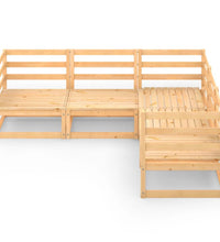 5-tlg. Garten-Lounge-Set Massivholz Kiefer