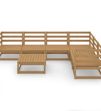 7-tlg. Garten-Lounge-Set Honigbraun Massivholz Kiefer