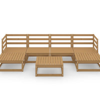 7-tlg. Garten-Lounge-Set Massivholz Kiefer