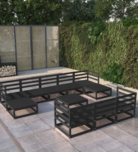 11-tlg. Garten-Lounge-Set Massivholz Kiefer