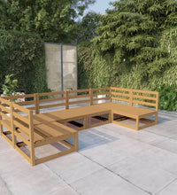 6-tlg. Garten-Lounge-Set Massivholz Kiefer